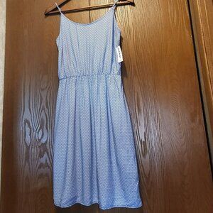 Blue & white sundress with adjustable straps